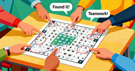 Cooperative Word Searches: 3 Game Formats for Teamwork and Shared Fun