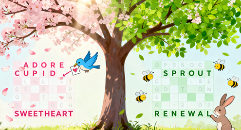Love is in the Air & Spring is in the Bloom: 2 Seasonal Word Searches for February Feels