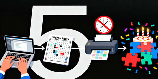 How to Create a Word Search for a Birthday Party in 5 Minutes