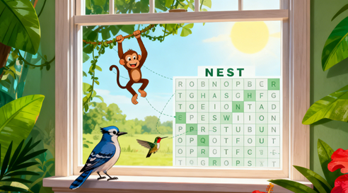 From Your Window to the Wild: 2 Nature Word Searches on Backyard Birds & Rainforest Animals