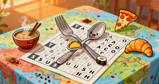  World Cuisines Word Search